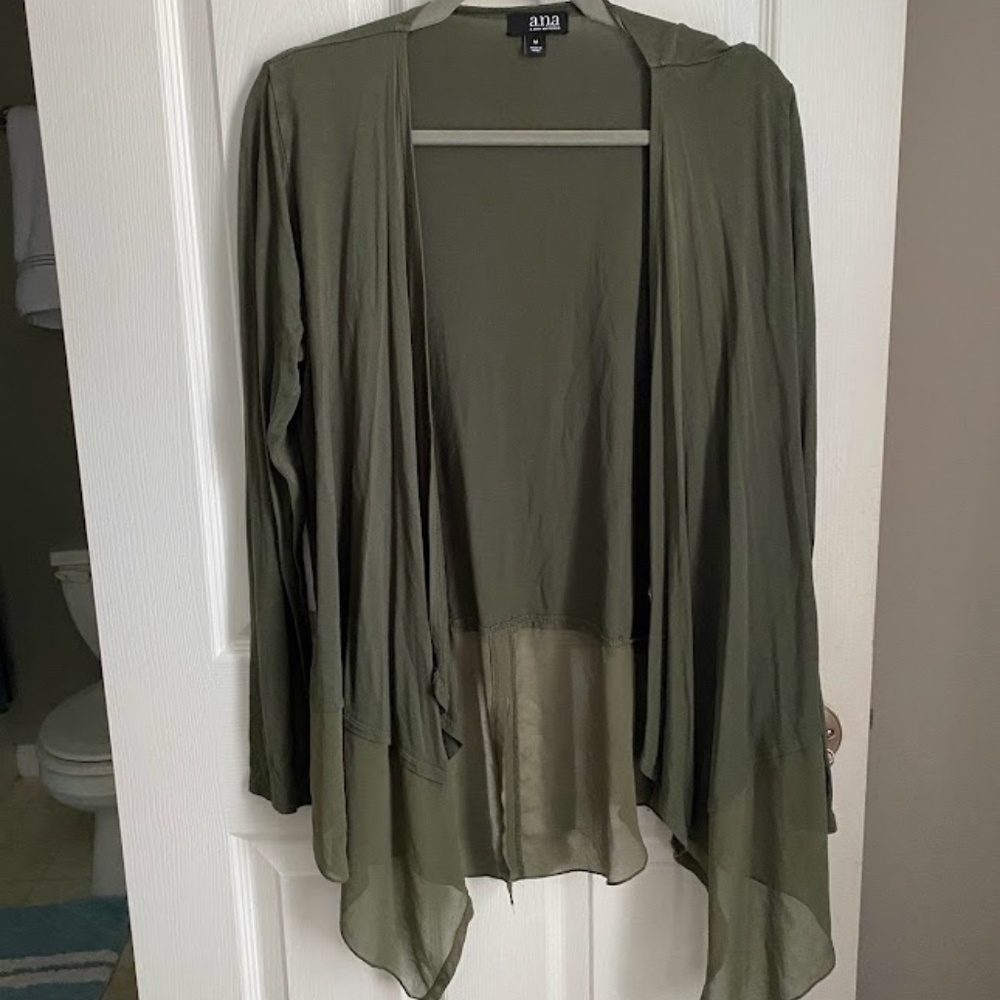 A.N.A. Olive Green Cardigan